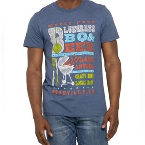 FLAG & ANTHEM Bluegrass BBQ T-Shirt Short Sleeve ~BLUE ~XL **NEW
